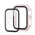 Apple Watch Bumper Case with Tempered Glass Screen Protector Baby Pink 38mm