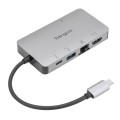 Targus USB-C DP Alt Mode Single Video 4K HDMI/VGA Docking Station with 100W PD Pass-Thru - Silver