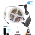 5m ADDRESSABLE RGB Wifi Smart LED Strip Light kit with DC12V Power Supply - alexa/google home