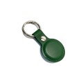 Leather Holder for Apple Airtag Green.
