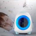 Child Sleep Training Digital Alarm Clock with 5 Color Night Light Frog