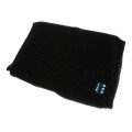 Warm Knitted Style Buff Scarf with Built-in Wireless Bluetooth Headphones Black