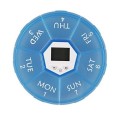 Pill Box Organizer with Electronic Timer (Round)