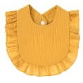 Ruffle Baby Bib Gold