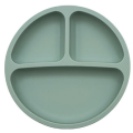 Silicone Suction Feeding Plate for Kids Blue.