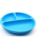 Silicone Suction Feeding Plate for Kids Blue.