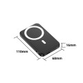 Magnetic Wireless Charging Power Bank - for iPhone / 10000mAh / Wired and Wireless Mode / Black