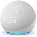 Echo Dot Smart Speaker (5th Gen- 2022 Release) - with Clock & Alexa Glacier White