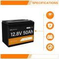 Vestwoods 50Ah 12.8V 12V Lithium-ion (LiFePO4) Battery - FIRST LIFE / 640Wh