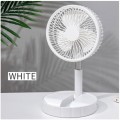 Desktop Fan - 180 Degree / 7200mAH Battery / Foldable White