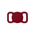 Secure and Stylish AirTag Holder for Dog Collars Maroon.