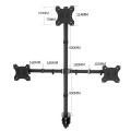 Triple Monitor Desktop Vesa Mount/Bracket - Provide 360 Rotation- 180 Swivel- and 45 Tilt