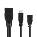 Micro USB Host OTG Cable with Micro USB Power connector (20cm)