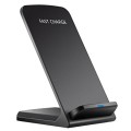 Fast Charge Wireless Desktop Charging Stand Charger - 2-Coil Qi Black