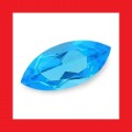 CUBIC ZIRCONIUM - SWISS BLUE MARQUISE FACET - 1.16cts
