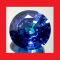 Sapphire [Created] - Blue Faceted Round Shape - 26.22cts
