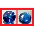 Sapphire [Created] - Blue Faceted Round Shape - 26.22cts