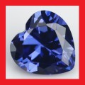 TANZANITE [Created] - RICH VIOLET BLUE HEART FACET - 6.22cts