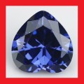 TANZANITE [Created] - RICH VIOLET BLUE HEART FACET - 6.22cts