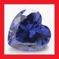 Tanzanite [Created Simulant] - Faceted Heart Shape - 6.12cts
