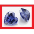 TANZANITE [Created] - RICH VIOLET BLUE HEART FACET - 6.20cts