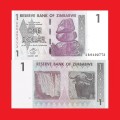 ZIMBABWE 1 Dollar Banknote Serial AB6492773 UNC