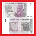 ZIMBABWE 1 Dollar Banknote Serial AE6178517