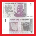 ZIMBABWE 1 Dollar Banknote Serial AE6178522