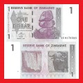 ZIMBABWE 1 Dollar Banknote Serial AE6178525