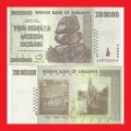 ZIMBABWE 200 Million Dollar Banknote Serial AA4735314 UNC