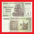 ZIMBABWE 200 Million Dollar Banknote Serial AA4735346 UNC