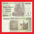 ZIMBABWE 200 Million Dollar Banknote Serial AA4735831 UNC