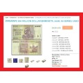 ZIMBABWE 200 Million Dollar Banknote Serial AA4735319 UNC