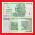 ZIMBABWE 1 Billion Dollar Banknote Serial AA1881224 UNC