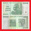 ZIMBABWE 1 Billion Dollar Banknote Serial AA1881302 UNC