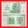 ZIMBABWE 1 Billion Dollar Banknote Serial AA1881306 UNC