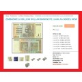 ZIMBABWE 20 Billion Dollar Banknote Serial AA6479084 UNC