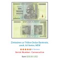 ZIMBABWE Banknote 10 Trillion Dollars P88 Serial AA2259354