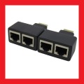 HDMI Signal Extender Adapter Set Using RJ-45 Cables
