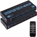 4x4 Ultra HD 4k HDR HDMI Matrix Switch / Splitter | HDMI v2.0b with IR Remote & EDID