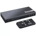 4x1 (4 input ports) 4k HDR HDMI Switch with Audio Extractor (Toslink & 3.5mm Audio Jack)