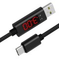 1 Meter USB Type C Charging Cable with Voltage Indicator | Fast Charging | SuperCharge - 0.20kg