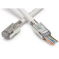 Shielded eZ RJ45 CAT6/CAT7 Network Connector | Push Through Crimp with Loadbar and External Ground