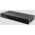 10 Port SFP Gigabit Fiber Media Converter with 8xSFP 1.25Gbps Ports &amp; 2 x Gigabit RJ45 Networ...