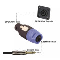 Male Speakon Connector to 6.35mm Female for Professional Microphone Audio Systems