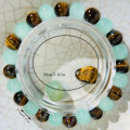 Vintage Aventurine & Tiger Eye Natural Beads Beaded Bracelet Boho Style