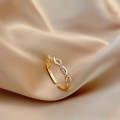 Kandy Rose 18K Gold Twsited Zircon Ring
