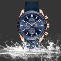 Benyar Aim 5140 Men's Watches Luxury Silicone Strap Sport Chronograph Men Watches Fashion Busines...