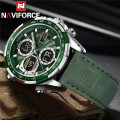 Naviforce Verdant 9197 New Men's Analog Digital Stainless Steel Watches Sports Waterproof Wrist W...