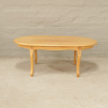 Beechwood oval coffee table